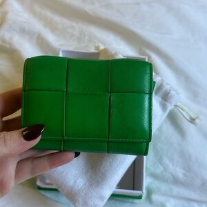 Bottega Kelly Green Leather wallet